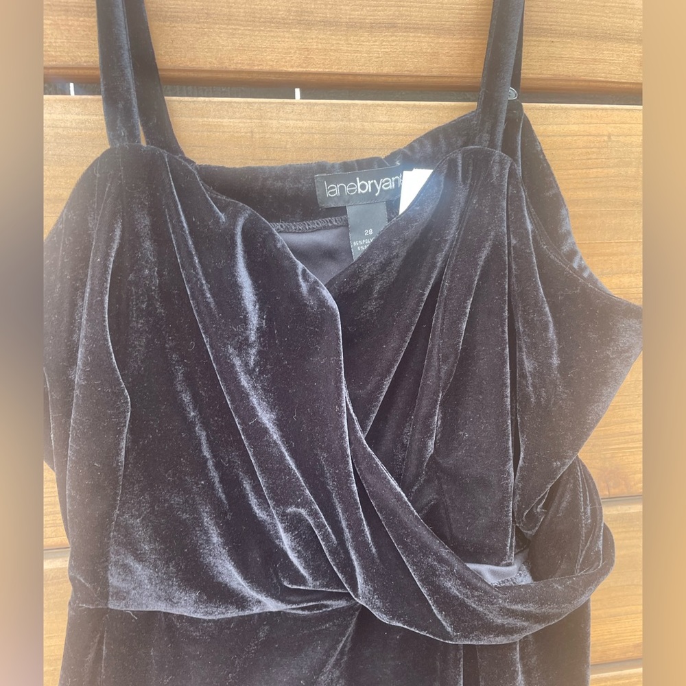 NWOT Lane Bryant Velvet Dress Detachable Straps Nice
